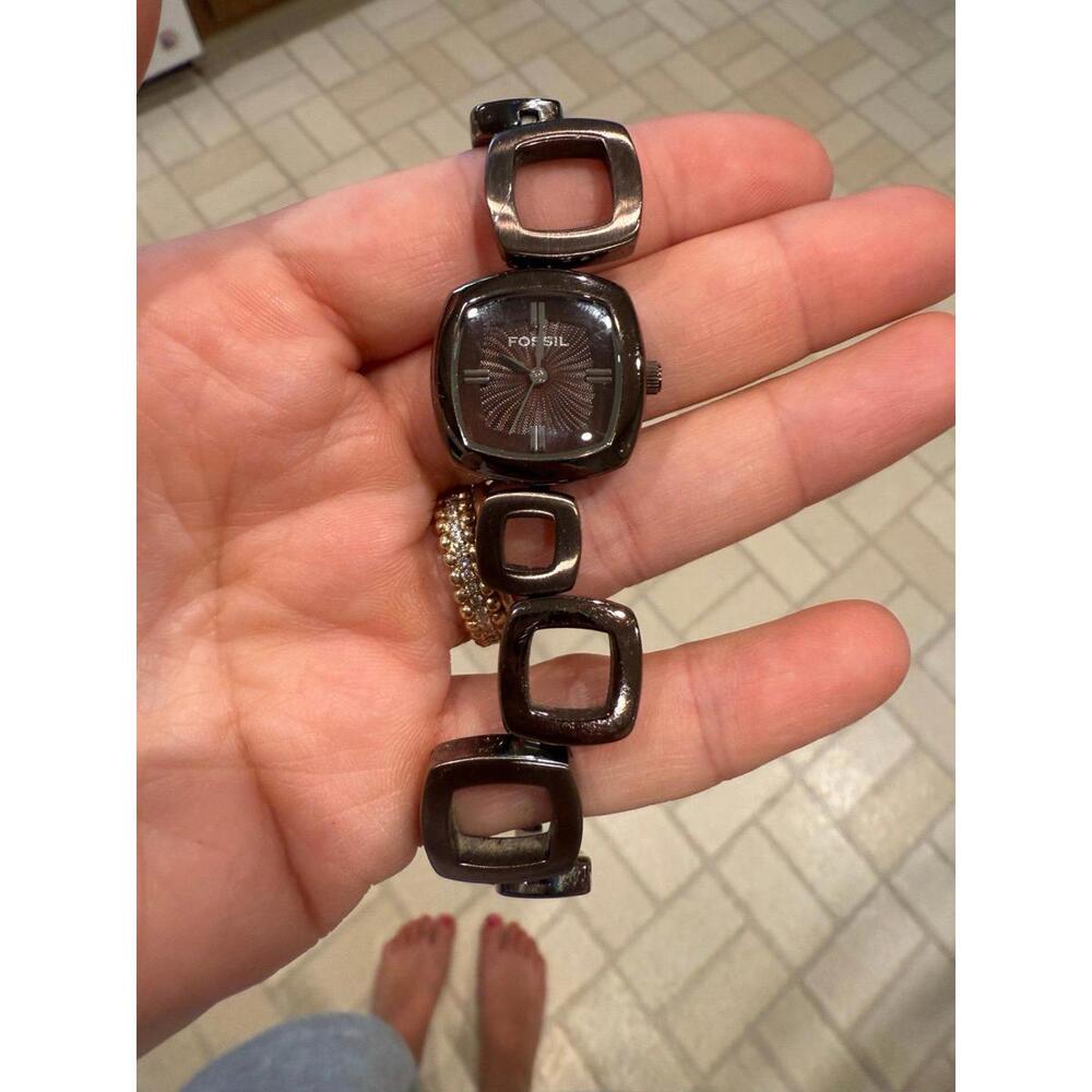 Vintage Fossil Watch Brown Y2K